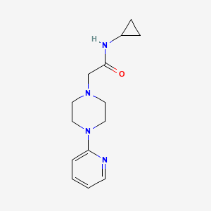 molecular formula C14H20N4O B5424800 N-cyclopropyl-2-[4-(pyridin-2-yl)piperazin-1-yl]acetamide 