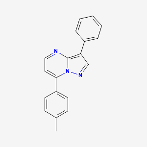molecular formula C19H15N3 B5424821 7-(4-methylphenyl)-3-phenylpyrazolo[1,5-a]pyrimidine 