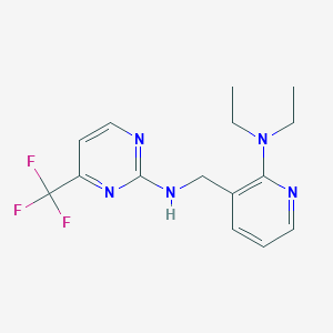 molecular formula C15H18F3N5 B5424829 N-{[2-(diethylamino)pyridin-3-yl]methyl}-4-(trifluoromethyl)pyrimidin-2-amine 