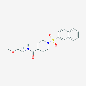 molecular formula C20H26N2O4S B5424957 N-(1-methoxypropan-2-yl)-1-naphthalen-2-ylsulfonylpiperidine-4-carboxamide 