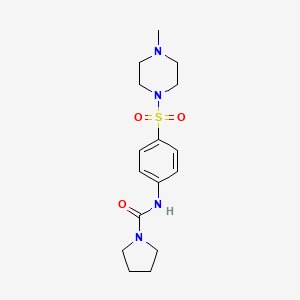molecular formula C16H24N4O3S B5424972 N-[4-(4-methylpiperazin-1-yl)sulfonylphenyl]pyrrolidine-1-carboxamide 