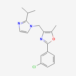 molecular formula C17H18ClN3O B5424979 2-(3-chlorophenyl)-4-[(2-isopropyl-1H-imidazol-1-yl)methyl]-5-methyl-1,3-oxazole 
