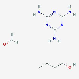 molecular formula C8H18N6O2 B054250 Formaldehyde, polymer with 1-butanol and 1,3,5-triazine-2,4,6-triamine CAS No. 120196-33-0