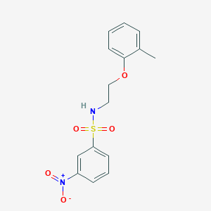 molecular formula C15H16N2O5S B5425020 N-[2-(2-methylphenoxy)ethyl]-3-nitrobenzenesulfonamide 