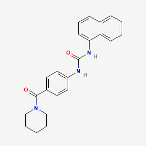 molecular formula C23H23N3O2 B5425101 N-1-naphthyl-N'-[4-(1-piperidinylcarbonyl)phenyl]urea 