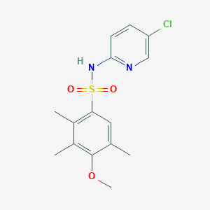molecular formula C15H17ClN2O3S B5425127 N-(5-chloropyridin-2-yl)-4-methoxy-2,3,5-trimethylbenzenesulfonamide 