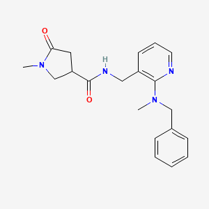 molecular formula C20H24N4O2 B5425129 N-({2-[benzyl(methyl)amino]pyridin-3-yl}methyl)-1-methyl-5-oxopyrrolidine-3-carboxamide 
