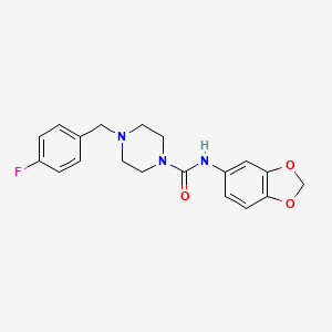 molecular formula C19H20FN3O3 B5425133 N-(2H-13-BENZODIOXOL-5-YL)-4-[(4-FLUOROPHENYL)METHYL]PIPERAZINE-1-CARBOXAMIDE 