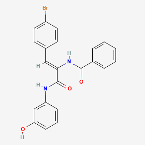 molecular formula C22H17BrN2O3 B5425172 N-(2-(4-bromophenyl)-1-{[(3-hydroxyphenyl)amino]carbonyl}vinyl)benzamide 