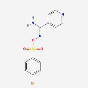 molecular formula C12H10BrN3O3S B5425225 N'-{[(4-bromophenyl)sulfonyl]oxy}-4-pyridinecarboximidamide 