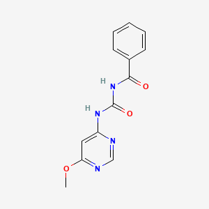 molecular formula C13H12N4O3 B5425375 N-[(6-methoxypyrimidin-4-yl)carbamoyl]benzamide 