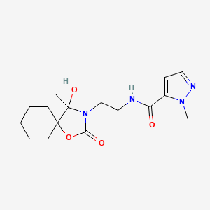 molecular formula C16H24N4O4 B5425393 N-(2-{4-HYDROXY-4-METHYL-2-OXO-1-OXA-3-AZASPIRO[4.5]DECAN-3-YL}ETHYL)-1-METHYL-1H-PYRAZOLE-5-CARBOXAMIDE 