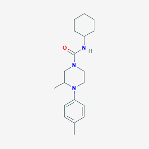 molecular formula C19H29N3O B5425398 N-cyclohexyl-3-methyl-4-(4-methylphenyl)piperazine-1-carboxamide 