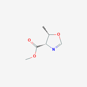 molecular formula C6H9NO3 B054254 (4S,5S)-Methyl 5-methyl-4,5-dihydrooxazole-4-carboxylate CAS No. 118916-78-2