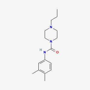 molecular formula C16H25N3O B5425405 N-(3,4-dimethylphenyl)-4-propylpiperazine-1-carboxamide 