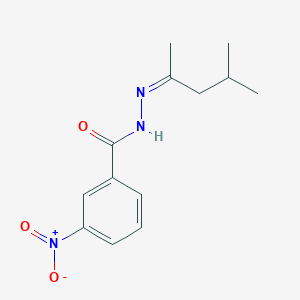 molecular formula C13H17N3O3 B5426037 N-[(Z)-4-methylpentan-2-ylideneamino]-3-nitrobenzamide 