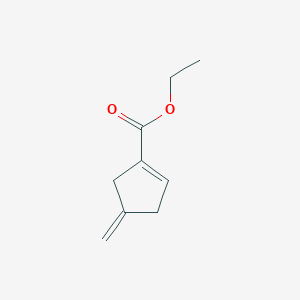 molecular formula C9H12O2 B054263 Ethyl 4-methylidenecyclopentene-1-carboxylate CAS No. 117370-13-5