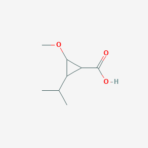 molecular formula C8H14O3 B054267 2-Isopropyl-3-methoxycyclopropanecarboxylic acid CAS No. 122775-02-4