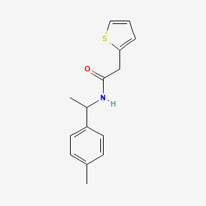 molecular formula C15H17NOS B5426842 N-[1-(4-methylphenyl)ethyl]-2-(2-thienyl)acetamide 