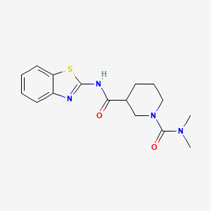 molecular formula C16H20N4O2S B5426887 N3-(1,3-BENZOTHIAZOL-2-YL)-N1,N1-DIMETHYLPIPERIDINE-1,3-DICARBOXAMIDE 