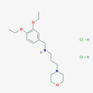 molecular formula C18H32Cl2N2O3 B5426961 N-[(3,4-diethoxyphenyl)methyl]-3-morpholin-4-ylpropan-1-amine;dihydrochloride 