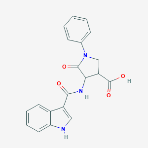 4-(1H-indole-3-carbonylamino)-5-oxo-1-phenylpyrrolidine-3-carboxylic acid