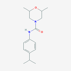 molecular formula C16H24N2O2 B5427066 N-(4-isopropylphenyl)-2,6-dimethyl-4-morpholinecarboxamide 