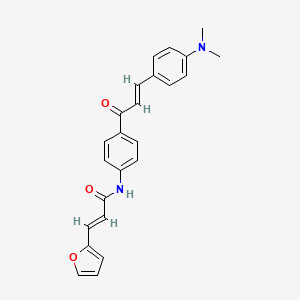 molecular formula C24H22N2O3 B5427112 N-(4-{3-[4-(dimethylamino)phenyl]acryloyl}phenyl)-3-(2-furyl)acrylamide 