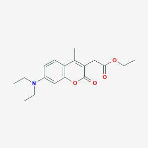 molecular formula C18H23NO4 B5427132 Ethyl 2-(7-(diethylamino)-4-methyl-2-oxo-2H-chromen-3-yl)acetate 