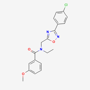 molecular formula C19H18ClN3O3 B5427156 N-{[3-(4-chlorophenyl)-1,2,4-oxadiazol-5-yl]methyl}-N-ethyl-3-methoxybenzamide 