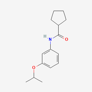 molecular formula C15H21NO2 B5427169 N-(3-isopropoxyphenyl)cyclopentanecarboxamide 