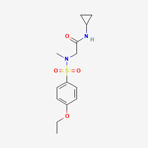 molecular formula C14H20N2O4S B5427177 N-cyclopropyl-N~2~-[(4-ethoxyphenyl)sulfonyl]-N~2~-methylglycinamide 