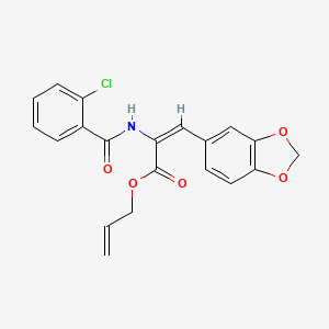 molecular formula C20H16ClNO5 B5427214 prop-2-enyl (E)-3-(1,3-benzodioxol-5-yl)-2-[(2-chlorobenzoyl)amino]prop-2-enoate 