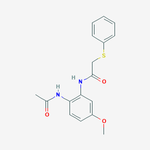 molecular formula C17H18N2O3S B5427243 N-[2-(acetylamino)-5-methoxyphenyl]-2-(phenylthio)acetamide 