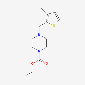 molecular formula C13H20N2O2S B5427328 ethyl 4-[(3-methyl-2-thienyl)methyl]-1-piperazinecarboxylate 
