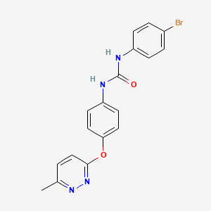 molecular formula C18H15BrN4O2 B5427333 N-(4-bromophenyl)-N'-{4-[(6-methyl-3-pyridazinyl)oxy]phenyl}urea 