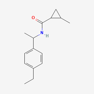 molecular formula C15H21NO B5427365 N-[1-(4-ethylphenyl)ethyl]-2-methylcyclopropanecarboxamide 