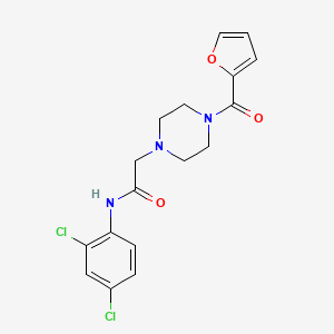 molecular formula C17H17Cl2N3O3 B5427367 N-(2,4-dichlorophenyl)-2-[4-(2-furoyl)-1-piperazinyl]acetamide 
