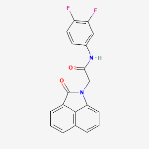 molecular formula C19H12F2N2O2 B5427402 N-(3,4-difluorophenyl)-2-(2-oxobenzo[cd]indol-1(2H)-yl)acetamide 