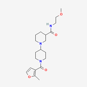 molecular formula C20H31N3O4 B5427546 N-(2-methoxyethyl)-1'-(2-methyl-3-furoyl)-1,4'-bipiperidine-3-carboxamide 