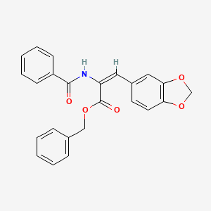 molecular formula C24H19NO5 B5427617 benzyl (E)-2-benzamido-3-(1,3-benzodioxol-5-yl)prop-2-enoate 