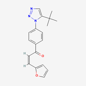molecular formula C19H19N3O2 B5427633 (2Z)-1-[4-(5-Tert-butyl-1H-1,2,3-triazol-1-YL)phenyl]-3-(furan-2-YL)prop-2-EN-1-one 