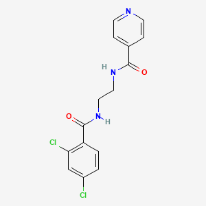 molecular formula C15H13Cl2N3O2 B5427737 N-{2-[(2,4-dichlorobenzoyl)amino]ethyl}isonicotinamide 