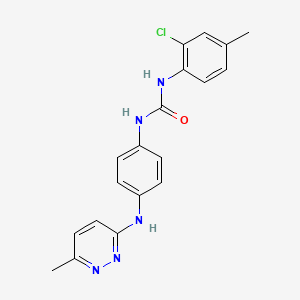 molecular formula C19H18ClN5O B5427772 N-(2-chloro-4-methylphenyl)-N'-{4-[(6-methyl-3-pyridazinyl)amino]phenyl}urea 