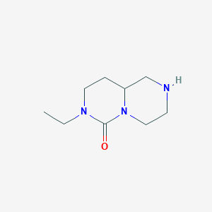 6H-Pyrazino[1,2-c]pyrimidin-6-one, 7-ethyloctahydro-