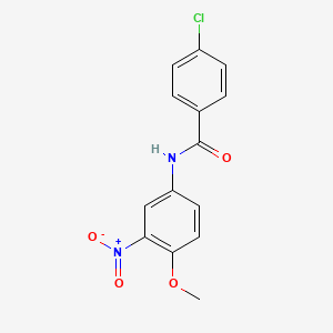 molecular formula C14H11ClN2O4 B5427861 4-chloro-N-(4-methoxy-3-nitrophenyl)benzamide 