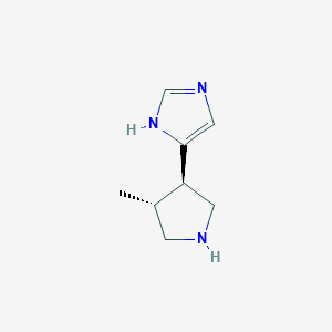 molecular formula C8H13N3 B542787 4-((3R,4R)-4-methylpyrrolidin-3-yl)-1H-imidazole 