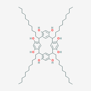 molecular formula C72H112O8 B054279 C-Undecylcalix[4]resorcinarene monohydrate CAS No. 116780-43-9