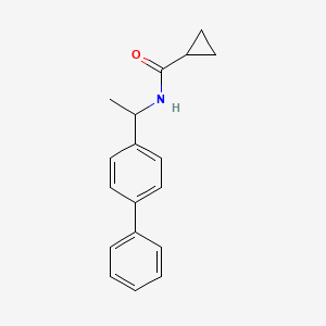 molecular formula C18H19NO B5427943 N-[1-(4-biphenylyl)ethyl]cyclopropanecarboxamide 