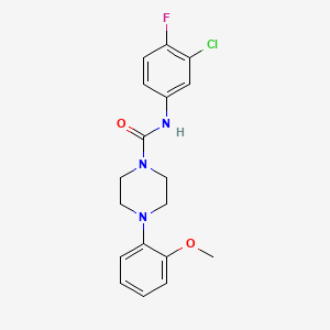 molecular formula C18H19ClFN3O2 B5427957 N-(3-chloro-4-fluorophenyl)-4-(2-methoxyphenyl)piperazine-1-carboxamide 